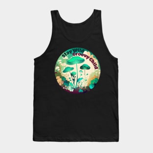 Stay Wild Groovy Child Mushroom Cottagecore Tank Top